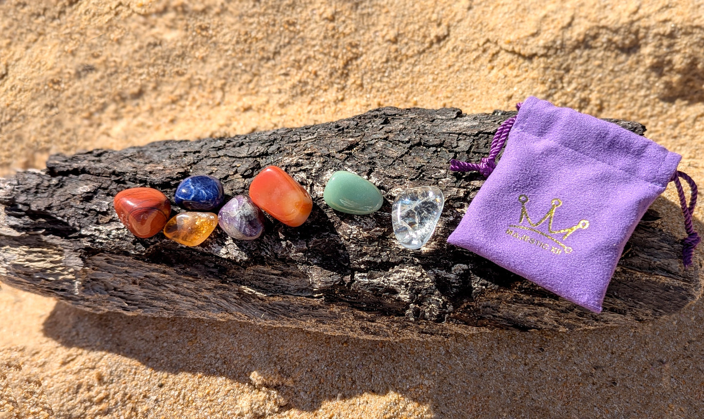 #1 Majestic XII "7 Keys to the Universe" Primary Chakra Crystal set